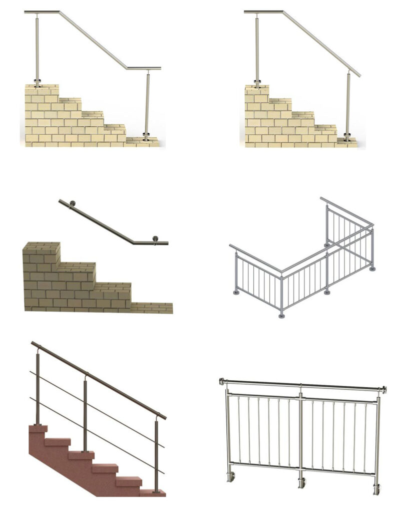 Treppengeländer Edelstahl Formen