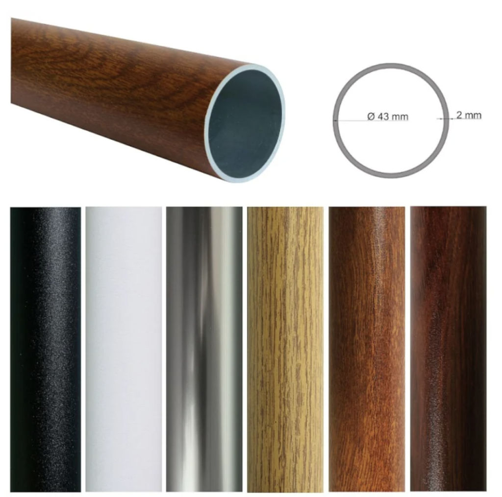 Aluminium Handlauf in Holzoptik