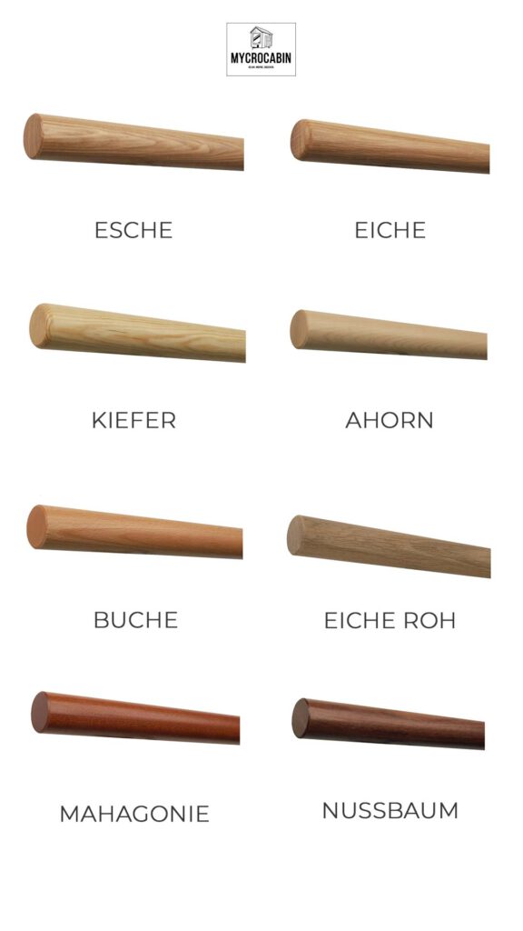 Holz Handläufe innen Holzarten